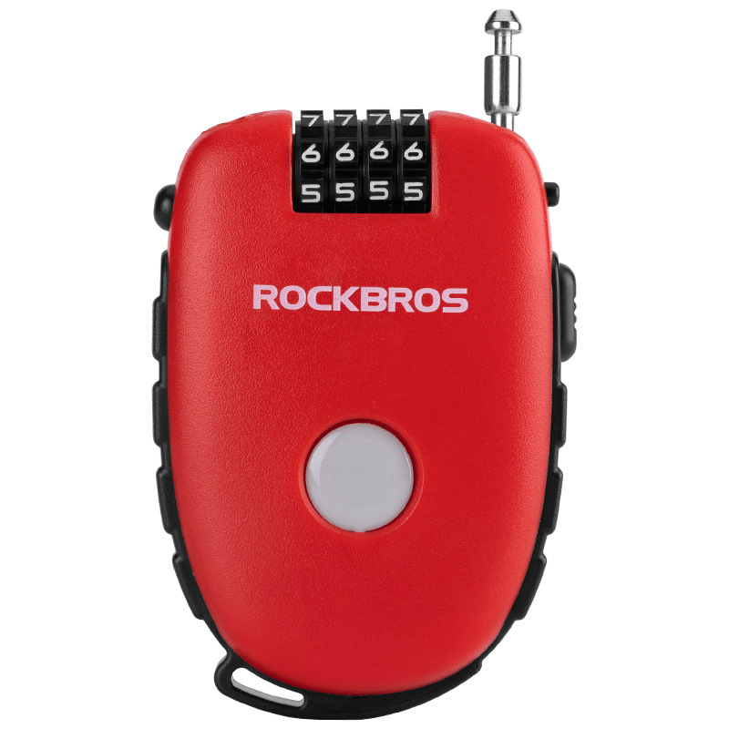 Kodu zādzības aizslēga motocikla ķiverei — pārnēsājams ABS + kabelis (Materiāls: ABS + kabelis; Zīmols: ROCKBROS; Piemēro: motocikla ķivere, bērnu rati, bagāža, kalnu velosipēds)