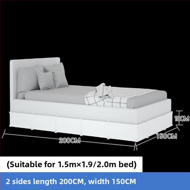 Plastová bariéra pod posteľou pre mačky