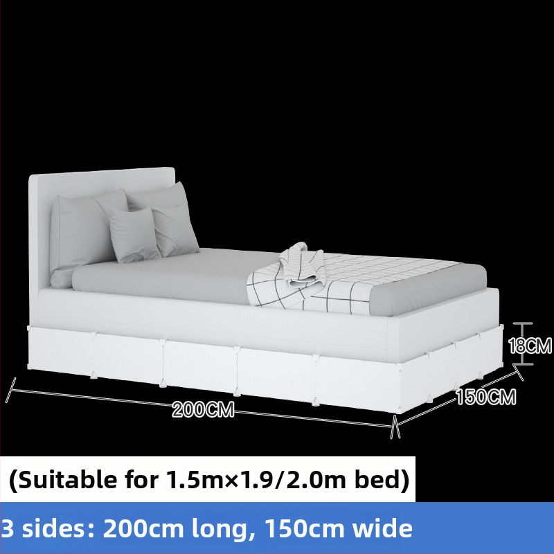 Plastová bariéra pod posteľou pre mačky