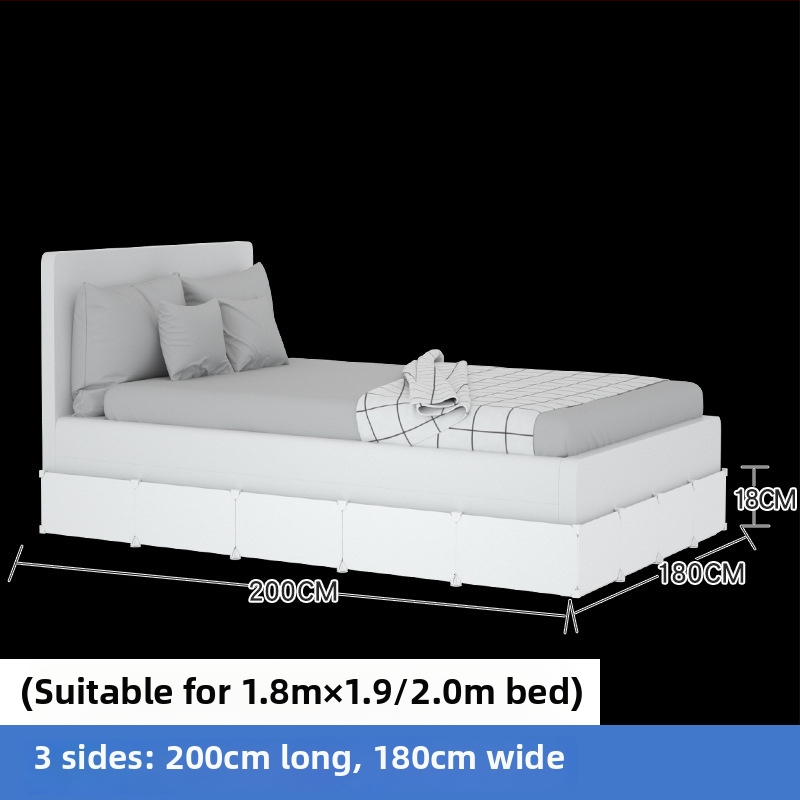 Plastová bariéra pod posteľou pre mačky