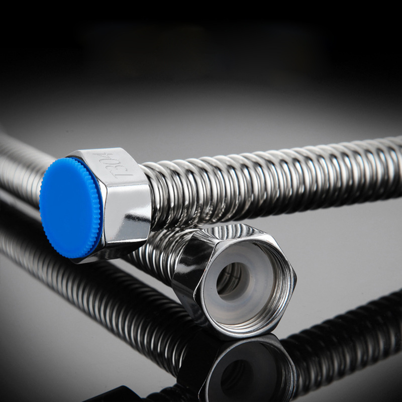 Ανοξείδωτος σωλήνας εισόδου θερμοσίφωνα με εύκαμπτη γοφρέ, υψηλής πίεσης με νήμα σύνδεση, 0–6 MPa, 99°C, ανοξείδωτος χάλυβας 304