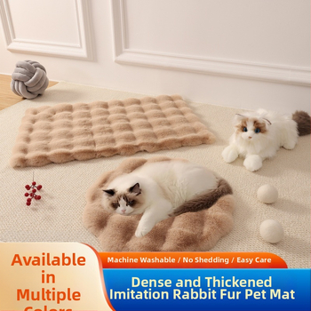 Velúrové hniezdo pre mačky a psy – teplé, protišmykové kruhové lôžko na vnútorné použitie a do auta, na všetky ročné obdobia