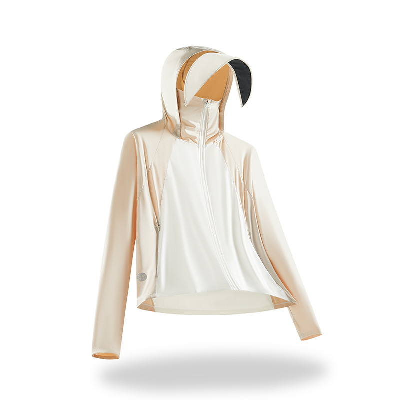 Lauko vėjas švarkas su gobtuvu, nailoninė medžiaga, UPF100+ saulės apsauga, kvėpuojanti ir drėgmę šalinanti.