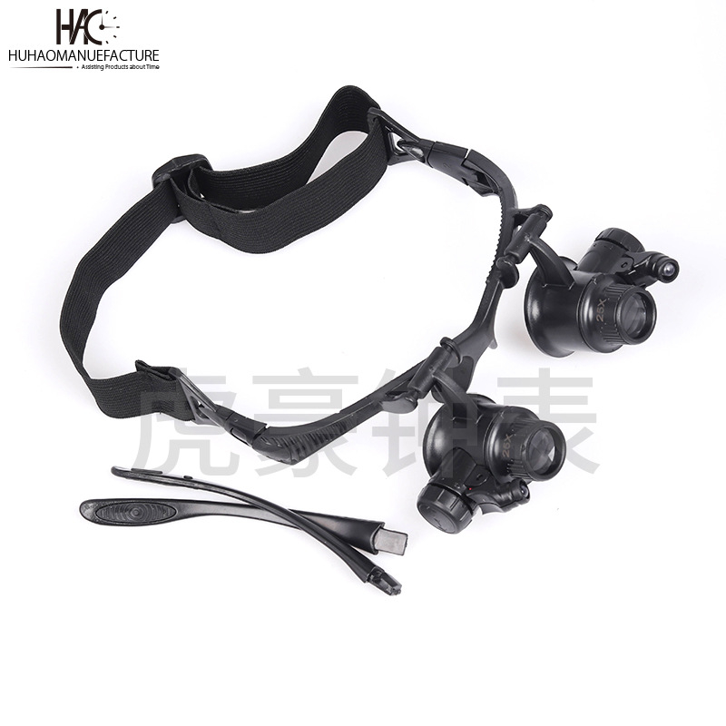 Tiger Hao FDJ001 Lupa na opravu hodiniek s LED osvetlením a vymeniteľnými viacerými šošovkami