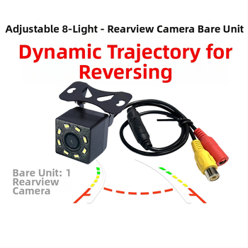 Univerzálna CCD kamera do zadného zrkadla s dynamickou trajektóriou a nočným videním, model BYC-8023, 12V, 170° uhol, rozlíšenie 928x500, signál AHD/CVBS