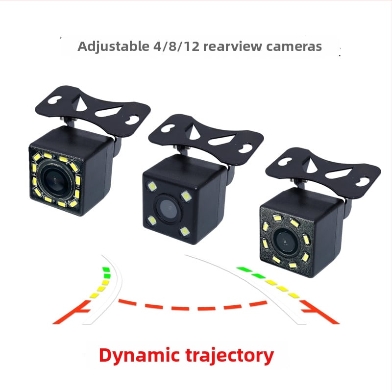 Univerzálna CCD kamera do zadného zrkadla s dynamickou trajektóriou a nočným videním, model BYC-8023, 12V, 170° uhol, rozlíšenie 928x500, signál AHD/CVBS