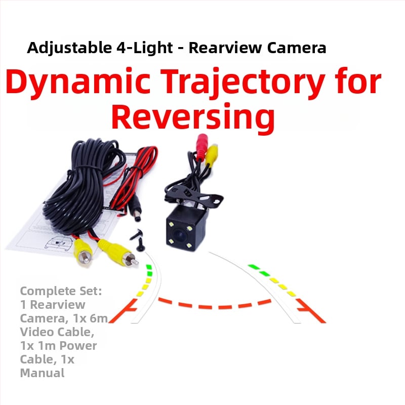 Univerzálna CCD kamera do zadného zrkadla s dynamickou trajektóriou a nočným videním, model BYC-8023, 12V, 170° uhol, rozlíšenie 928x500, signál AHD/CVBS