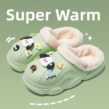 Detské EVA papuče s kresleným vzorom, vodeodolné, protišmykové, fleece podšitie, s odnímateľnou vložkou