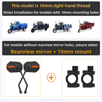 Zrkadlo spätného videnia pre motocykle a trojkolesové vozidlá | PC materiál | Mojielong