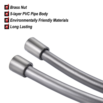 Σωλήνας ντους 360° Anti-Tangle, Μοντέλο DCR-35, Υλικά: Χαλκός & PVC, Μήκος 1,5m/1,2m, Σύνδεση με βίδες, 0–90°C