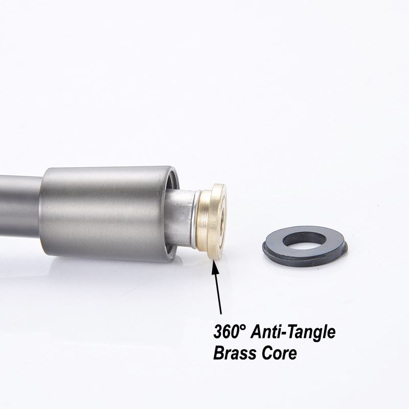 Σωλήνας ντους 360° Anti-Tangle, Μοντέλο DCR-35, Υλικά: Χαλκός & PVC, Μήκος 1,5m/1,2m, Σύνδεση με βίδες, 0–90°C