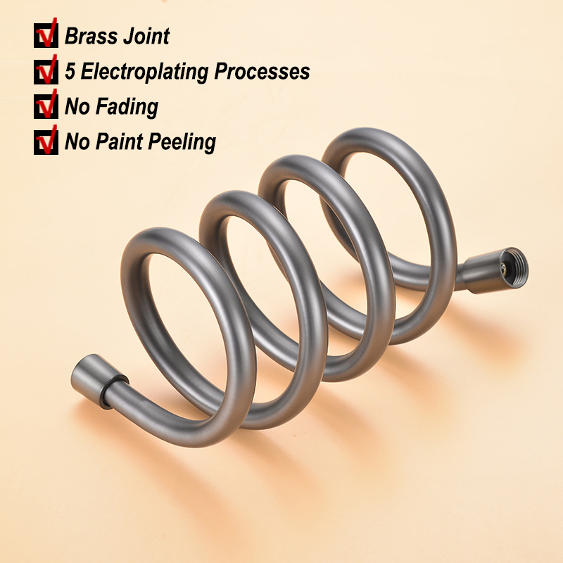 Σωλήνας ντους 360° Anti-Tangle, Μοντέλο DCR-35, Υλικά: Χαλκός & PVC, Μήκος 1,5m/1,2m, Σύνδεση με βίδες, 0–90°C