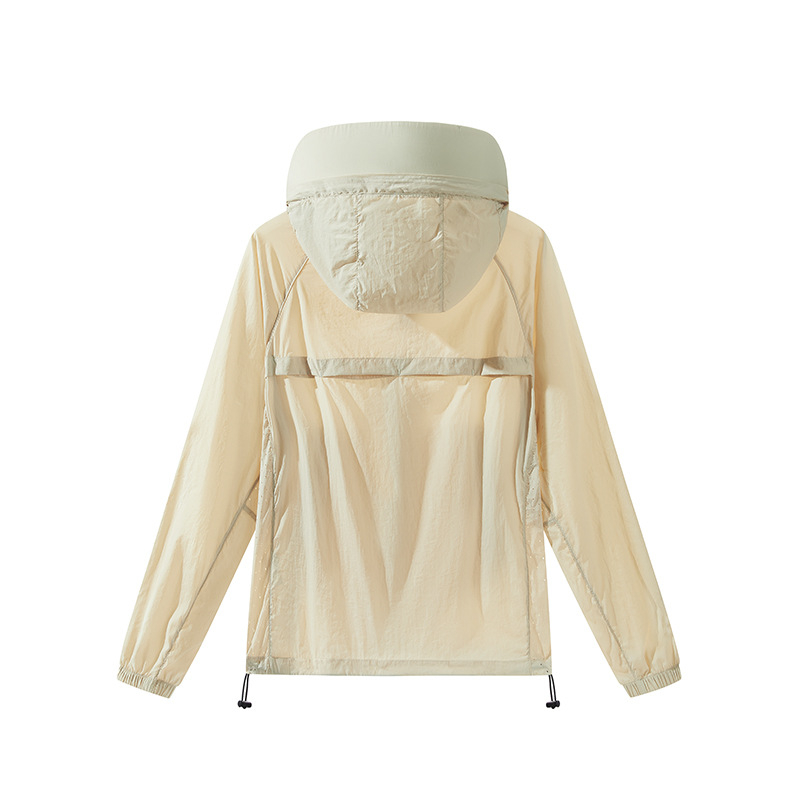 Välisjakk kapuutsiga — hingav, kiire kuivav, UPF50+ UV kaitse, tuulekindel, 100% nailon