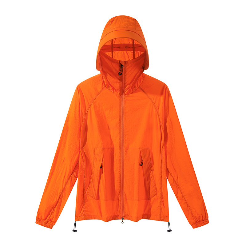 Välisjakk kapuutsiga — hingav, kiire kuivav, UPF50+ UV kaitse, tuulekindel, 100% nailon