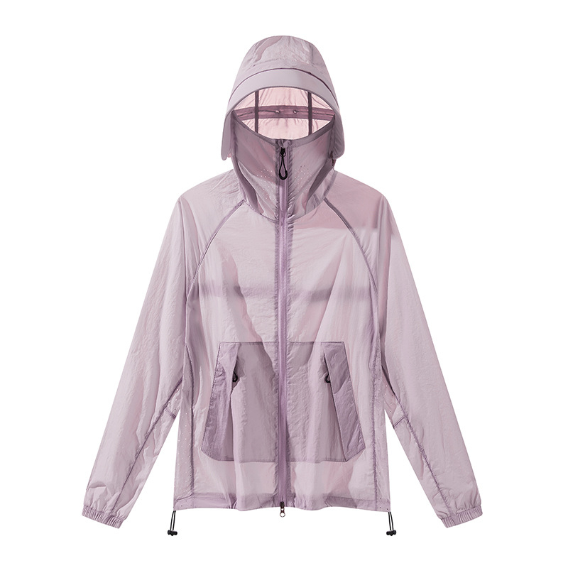 Välisjakk kapuutsiga — hingav, kiire kuivav, UPF50+ UV kaitse, tuulekindel, 100% nailon