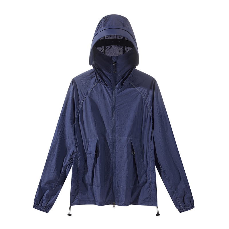 Välisjakk kapuutsiga — hingav, kiire kuivav, UPF50+ UV kaitse, tuulekindel, 100% nailon