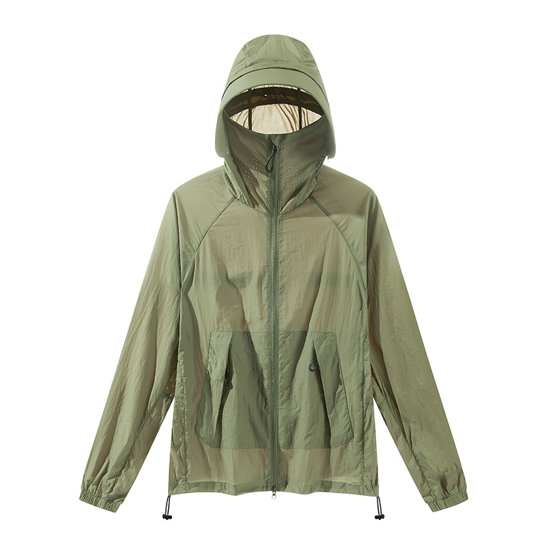 Välisjakk kapuutsiga — hingav, kiire kuivav, UPF50+ UV kaitse, tuulekindel, 100% nailon