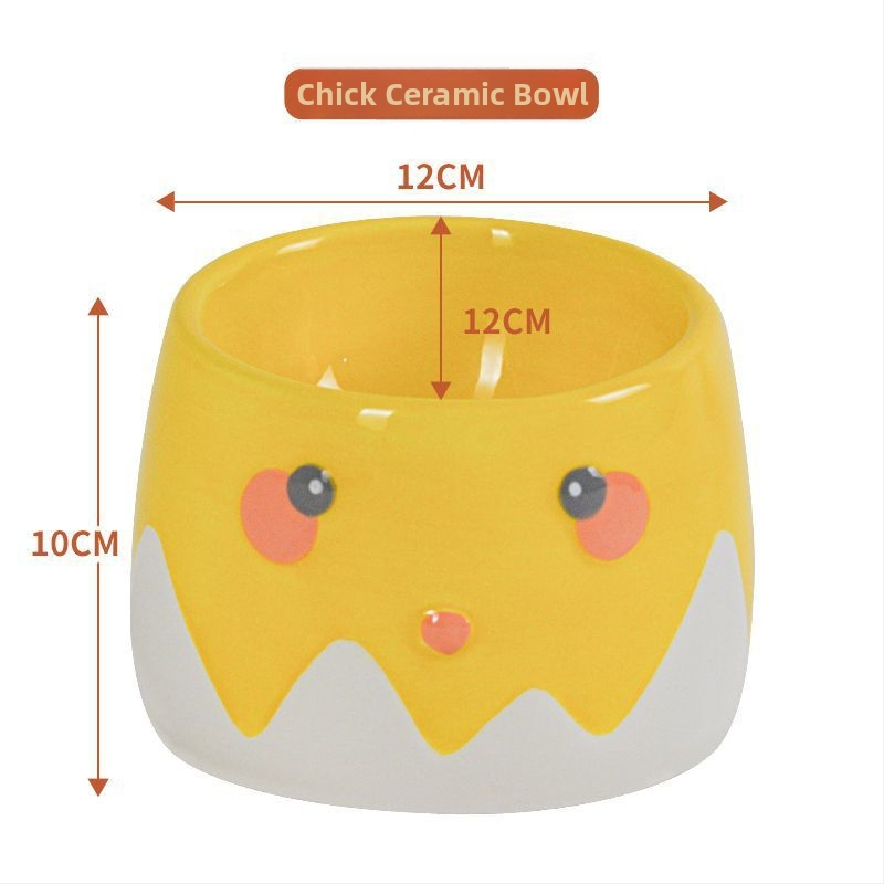 Keraamiline kasside toidukauss kõrge jalaga ja kaldu servaga — Bränd Juhui