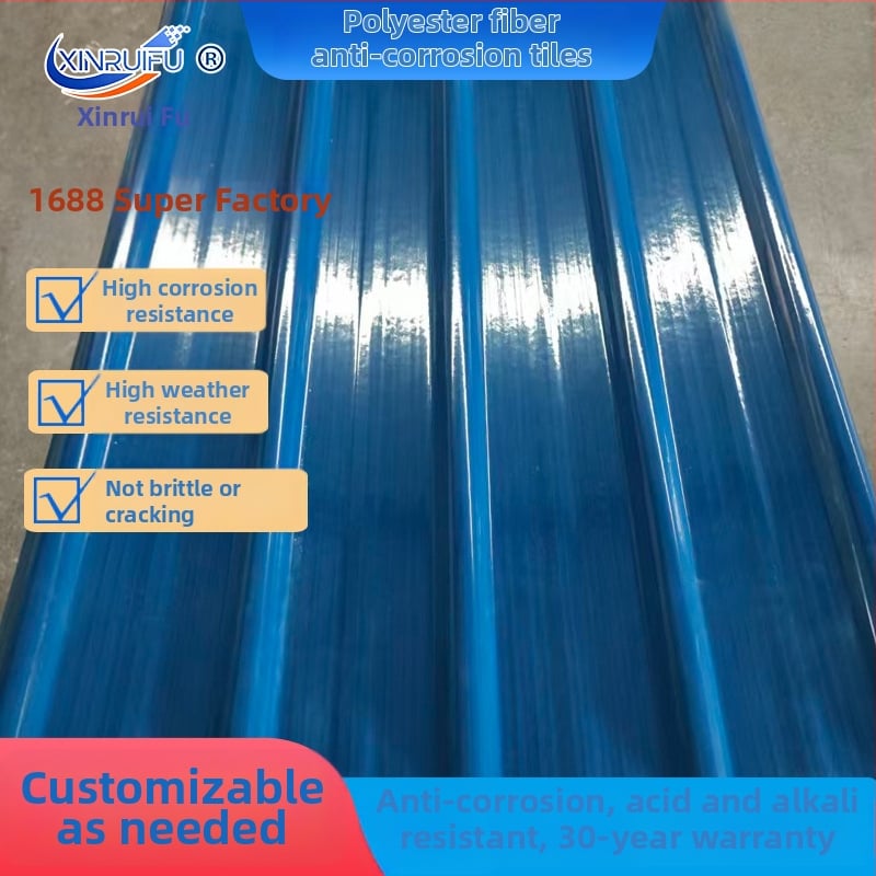 FRP strešná škridla - sklenené vlákno posilnená živicou, polyester proti korózii, odolná voči požiaru strešná doska