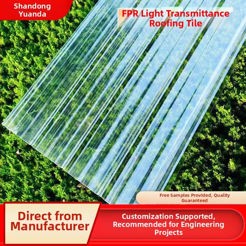 FRP strešný svetelný panel, typ malé vlny, UV ochrana, vodeodolný, nepriehľadný