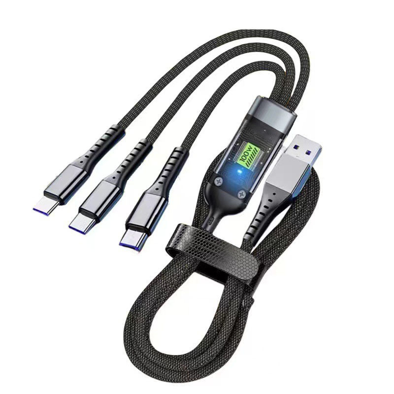 Sanjies USB-C data kabel za Apple, Huawei i Xiaomi, brzo punjenje, auto punjač, 1 na 3 Type-C Android kabel, 3-u-1