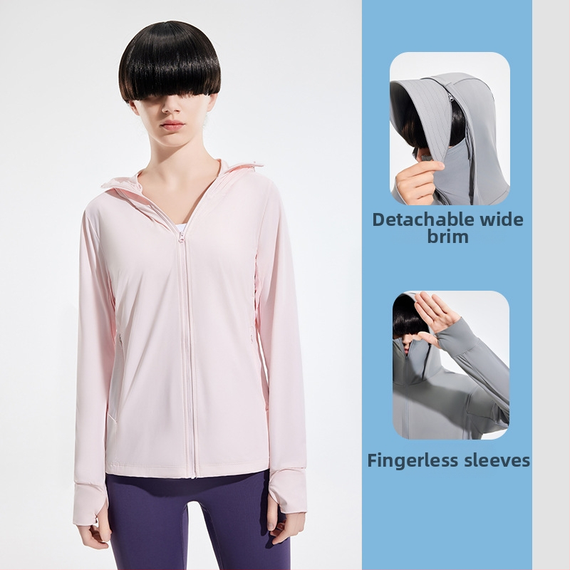 Išorinė vėjinė striukė su UPF50+ UV apsauga, kvėpuojanti, ultra lengva, greitai džiūsta, su gobtuvu