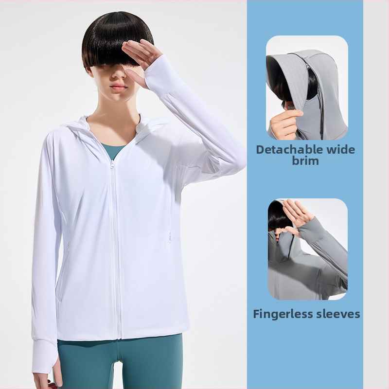 Išorinė vėjinė striukė su UPF50+ UV apsauga, kvėpuojanti, ultra lengva, greitai džiūsta, su gobtuvu