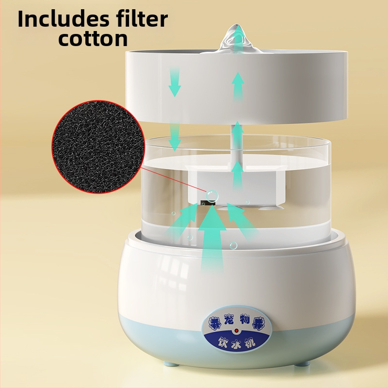 Macska itató tál automata etetéssel (Anyag: PP; Célcsoport: Macskák; Eredet: Jiangsu; Automatikus etetés: Igen)