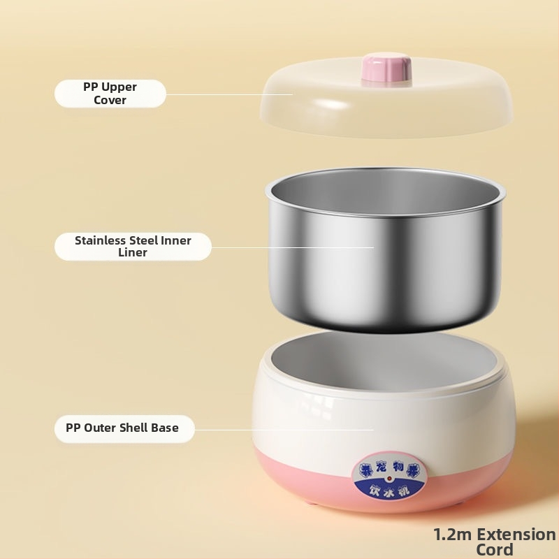 Macska itató tál automata etetéssel (Anyag: PP; Célcsoport: Macskák; Eredet: Jiangsu; Automatikus etetés: Igen)