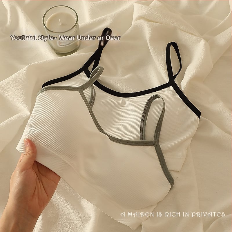 Nylon pánt nélküli melltartó lányoknak, teljes kosár, vékony formázott kosár, légáteresztő, hát formázás, kényelmes; 90–95% nylon.