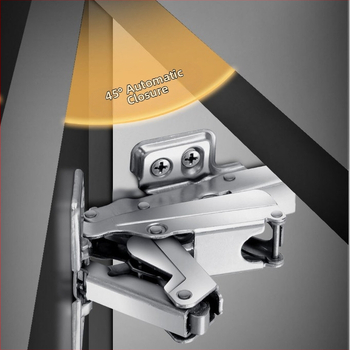 Guangdian hidraulikus csillapító pánt fából készült ajtókhoz és szekrényekhez, nikkelezett hidegen hengerelt acél, 165/175/180 fokos nagy- és sarokpántok