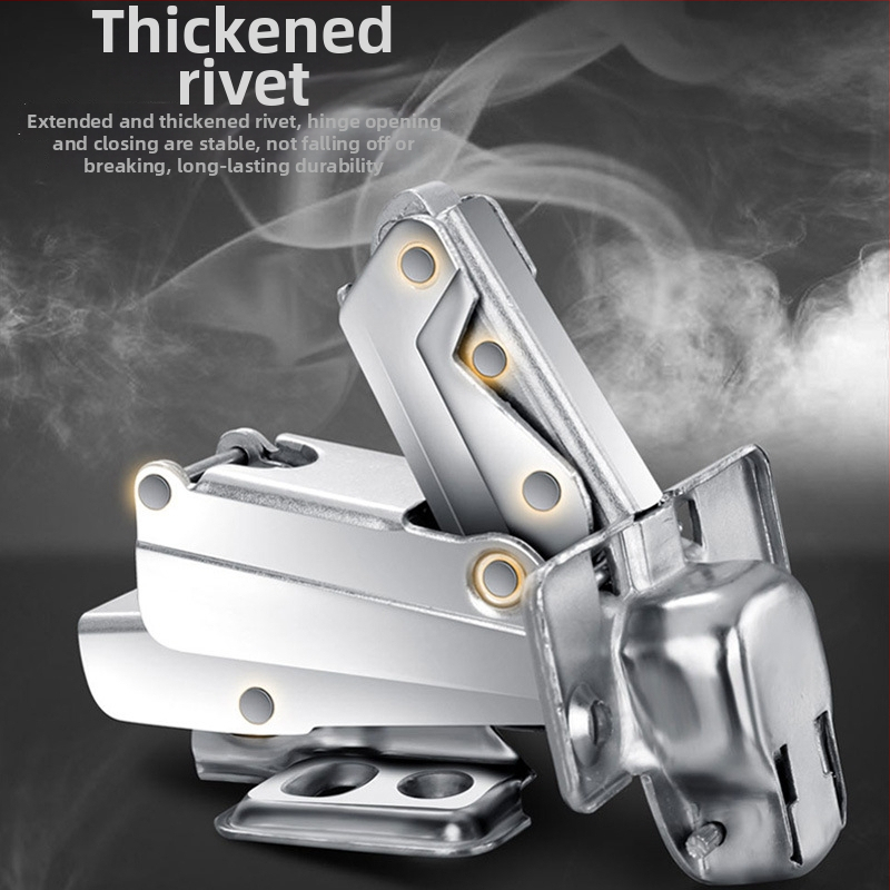 Guangdian hydraulický tlmiaci pánt pre drevené dvere a skrinky, niklovaný studený valcovaný oceľ, varianty 165/175/180 stupňov, rohové a veľké uhly