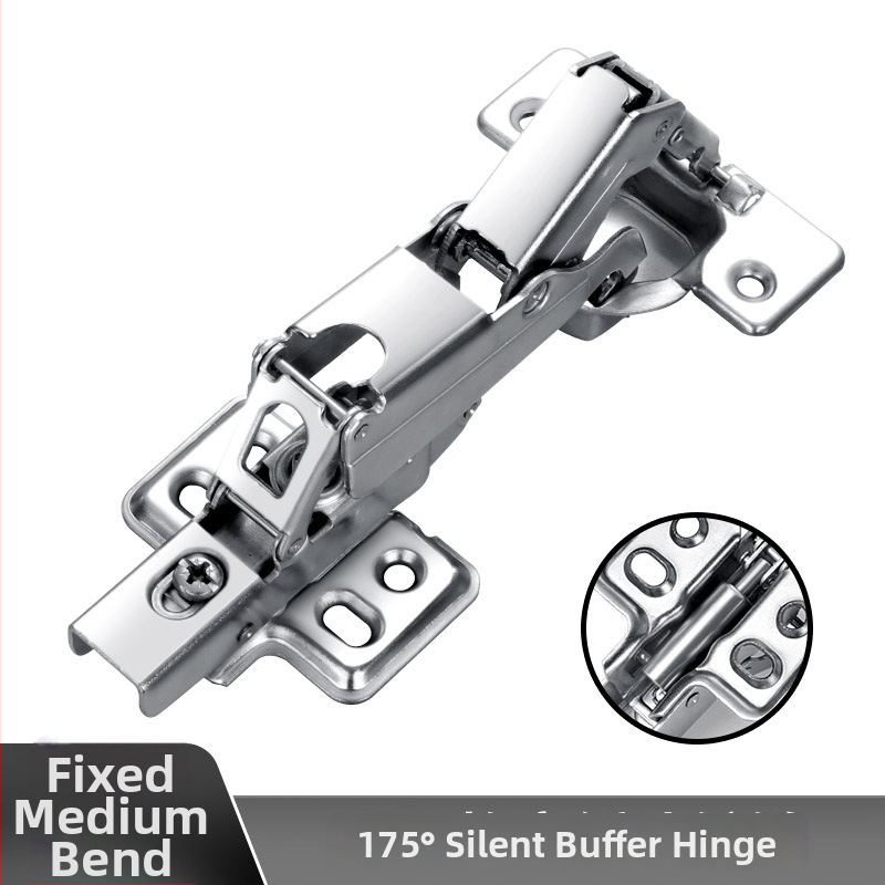 Guangdian hidraulikus csillapító pánt fából készült ajtókhoz és szekrényekhez, nikkelezett hidegen hengerelt acél, 165/175/180 fokos nagy- és sarokpántok