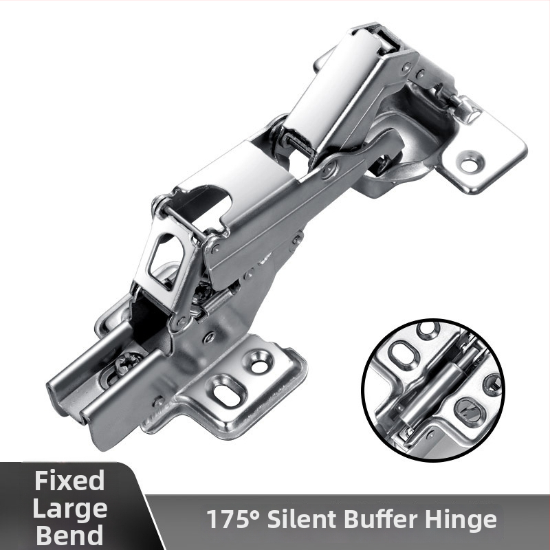 Guangdian hidraulikus csillapító pánt fából készült ajtókhoz és szekrényekhez, nikkelezett hidegen hengerelt acél, 165/175/180 fokos nagy- és sarokpántok