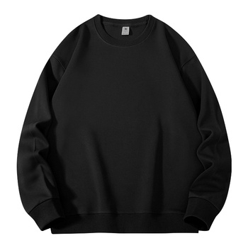 Ťažká bavlnená mikina, voľný strih, guľatý výstrih, dlhé rukávy