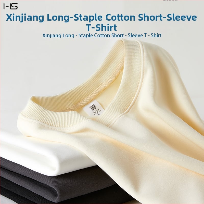 Ťažká bavlnená mikina, voľný strih, guľatý výstrih, dlhé rukávy