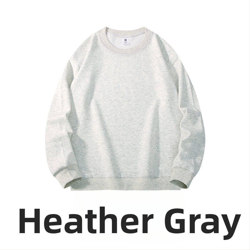 Ťažká bavlnená mikina, voľný strih, guľatý výstrih, dlhé rukávy