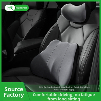 Podpora na hlavu a bedrov pre auto a kancelársku stoličku, pamäťová pena, poťah z jóga textílie, univerzálna kompatibilita, štyri ročné obdobia, štýl ľahkého luxusu