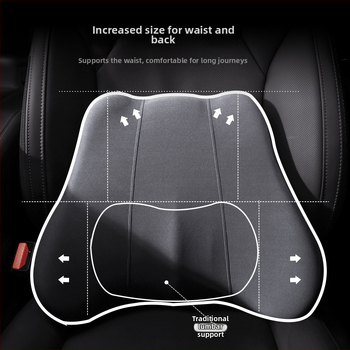 Podpora na hlavu a bedrov pre auto a kancelársku stoličku, pamäťová pena, poťah z jóga textílie, univerzálna kompatibilita, štyri ročné obdobia, štýl ľahkého luxusu