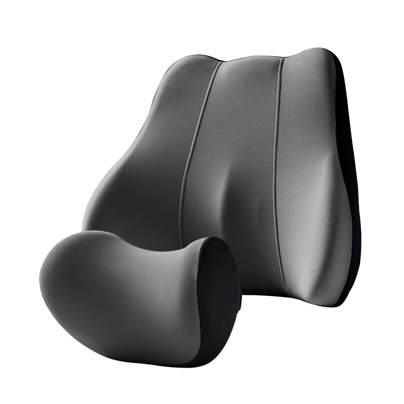Podpora na hlavu a bedrov pre auto a kancelársku stoličku, pamäťová pena, poťah z jóga textílie, univerzálna kompatibilita, štyri ročné obdobia, štýl ľahkého luxusu