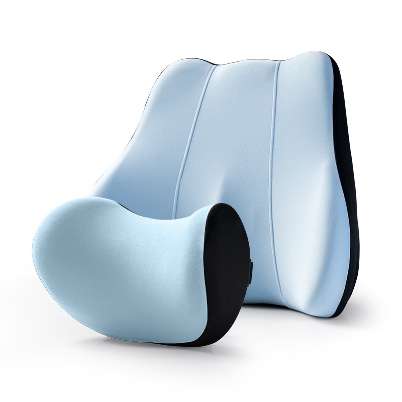 Podpora na hlavu a bedrov pre auto a kancelársku stoličku, pamäťová pena, poťah z jóga textílie, univerzálna kompatibilita, štyri ročné obdobia, štýl ľahkého luxusu