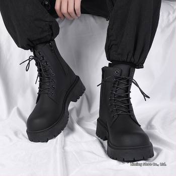 Muške čizme Martin, gornji dio od mikrovlaknaste kože, potplat od gume, bez podstavke, britanski stil