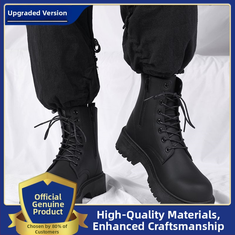 Muške čizme Martin, gornji dio od mikrovlaknaste kože, potplat od gume, bez podstavke, britanski stil