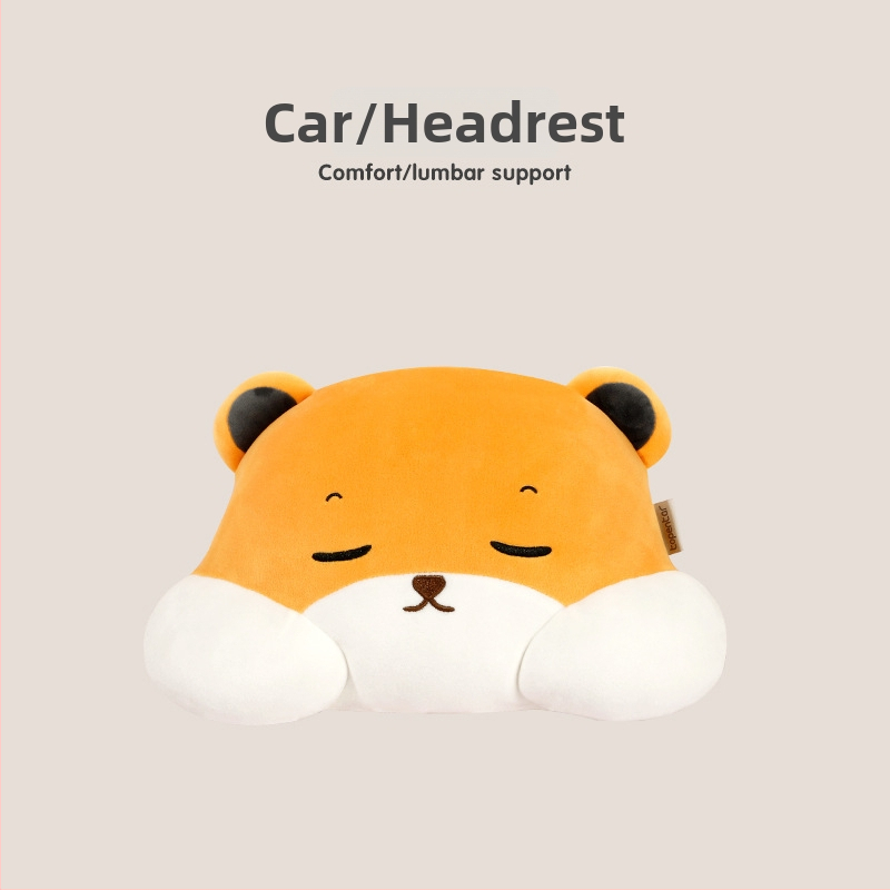 Karikatuurne autopeapadi — välimine materjal spandex väga pehme, täidis PP puuvill, universaalne sobivus, karikatuurstiil, sobib kõikidele aastaaegadele