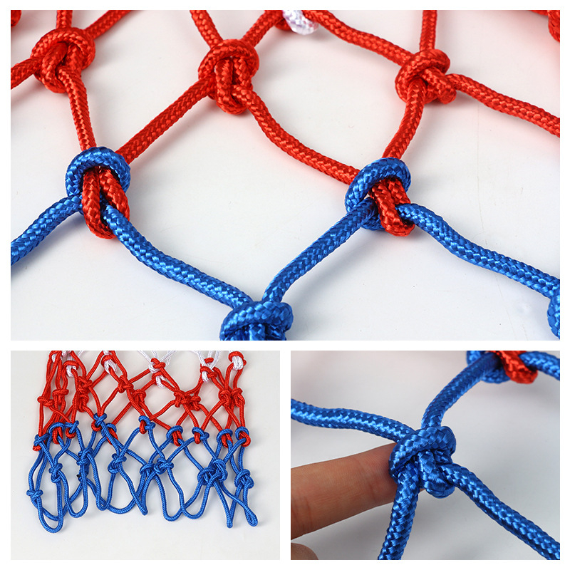 Košarkaška mreža od polipropilena i poliester, za unutarnju i vanjsku upotrebu, univerzalna, ojačana za natjecanja.