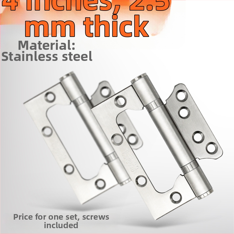 Pánt z nehrdzavejúcej ocele na drevené dvere — bez drážky, tichá tlmiaca funkcia, zosilnený ložiskový systém