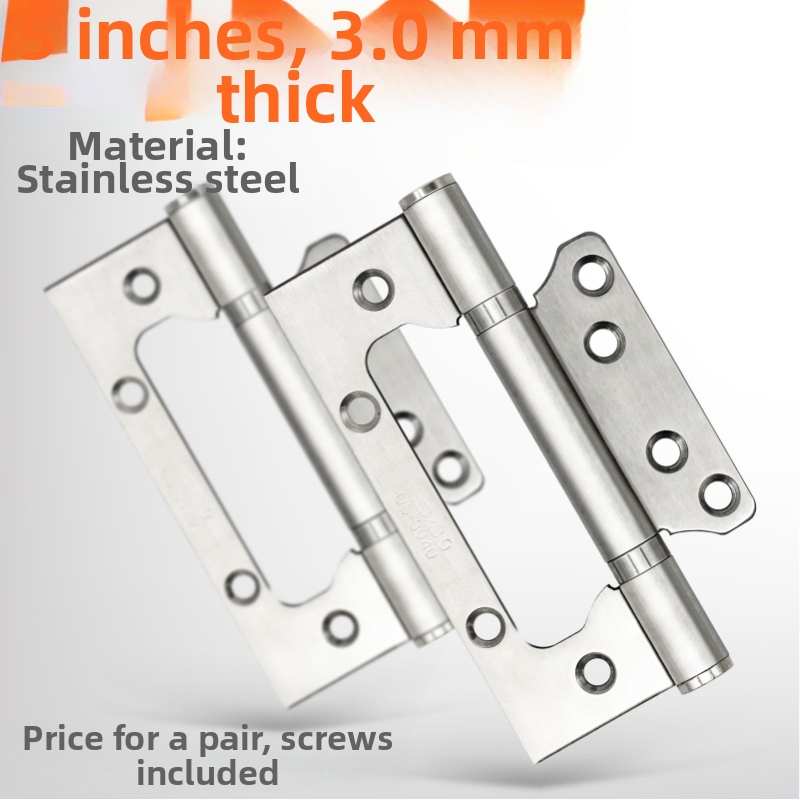 Pánt z nehrdzavejúcej ocele na drevené dvere — bez drážky, tichá tlmiaca funkcia, zosilnený ložiskový systém