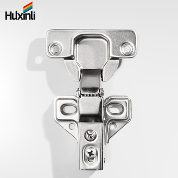 Pánt s krátkym ramenom pre dvere skríň a skriniek, americký štýl; materiál: studený valcovaný oceľ; povrch: meď-nikel; hydraulické tlmenie, tichý chod