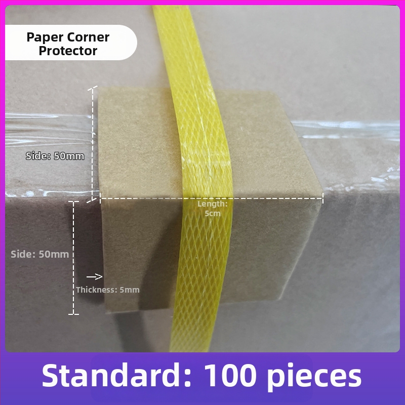 PP plastové rohové ochrany na balenie s protišmykovými sponami pre priemyselné balenie — typy L20/L32, papierové rohové ochrany 10 cm a 5 cm, pevný štýl 50 mm