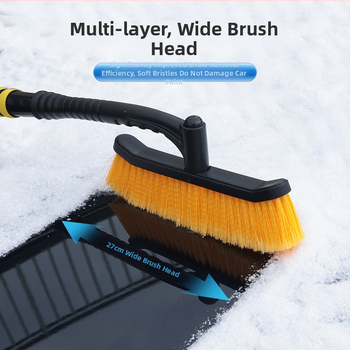 Automobilio sniego šluota su ledo šepetėliu ir langų atitirpinimu — plastikas, modelis DM-163, pritaikoma